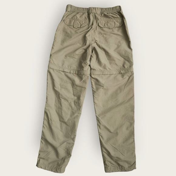 L.L. Bean Convertible Pants Men's Sz 32 Taupe Elastic Waist Zip Ankle Hiking - Picture 3 of 5